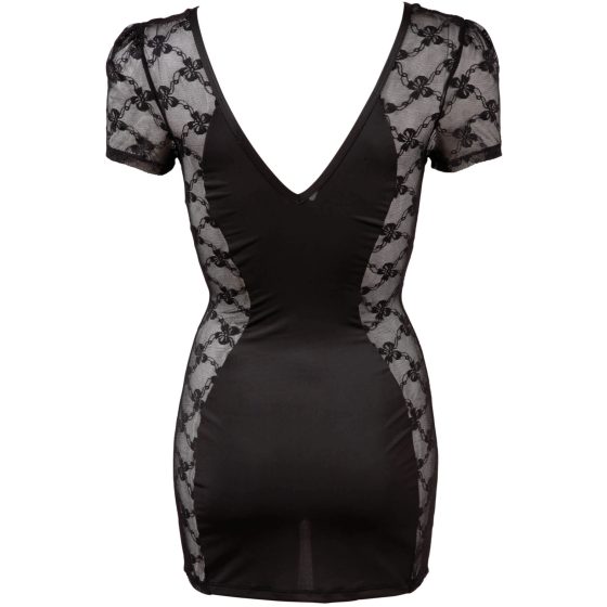 Cottelli - Kombiniertes Kleid mit Schleifen und Spitze (schwarz)