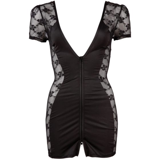 Cottelli - Kombiniertes Kleid mit Schleifen und Spitze (schwarz) - M