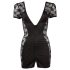Cottelli - Schwarzes Minikleid mit Schleife und Spitze - XL