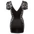 Cottelli - Schwarzes Minikleid mit Schleife und Spitze - XL