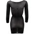 NO:XQSE - Langärmliger, transparenter Catsuit - Schwarz (S-L)