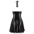 Noir - Plisseekleid mit transparentem Brustteil und Halsband (schwarz)