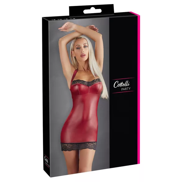 Cottelli - glänzendes Minikleid (rot)