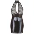 Cottelli - Spitzen Minikleid mit glänzendem Halsband (schwarz) - XL