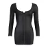 Cottelli - Partykleid mit Strassreißverschluss (schwarz)