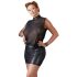 Cottelli Plus Size - Glänzendes Chiffonkleid (Schwarz) - 3XL