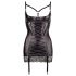 Abierta Fina - Satin-Glanz Hebe-Kleid (schwarz) - 85B/L