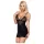 Obsessive 828-CHE-1 - Glitzer-Riemchenkleid und Tanga (schwarz) - L/XL