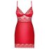 Obsessive Lovica - Spitzen-Nachthemd und String (Rot) - 2XL
