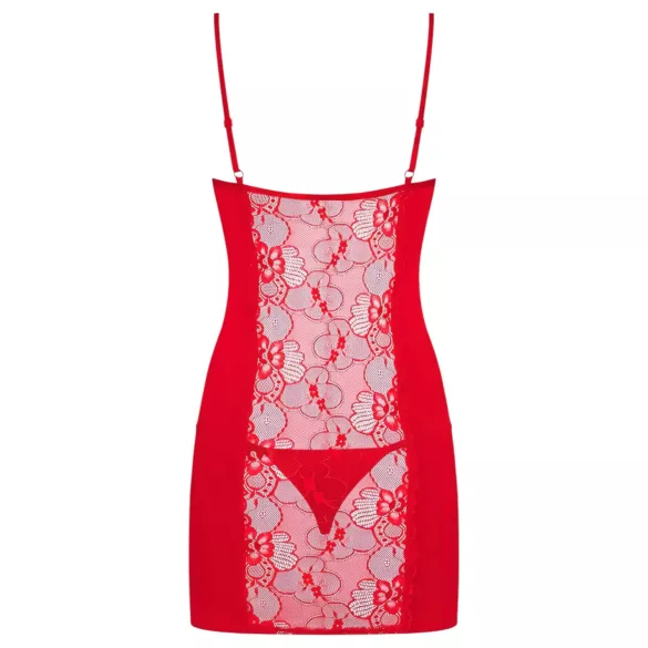 Obsessive Heartina - Negligé und String (rot) - L/XL