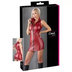  Cottelli Party - glänzendes, ärmelloses Minikleid mit Reißverschluss (rot) - M