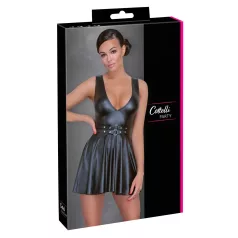 Cottelli - plissierte Kleid mit Gürtel (schwarz)