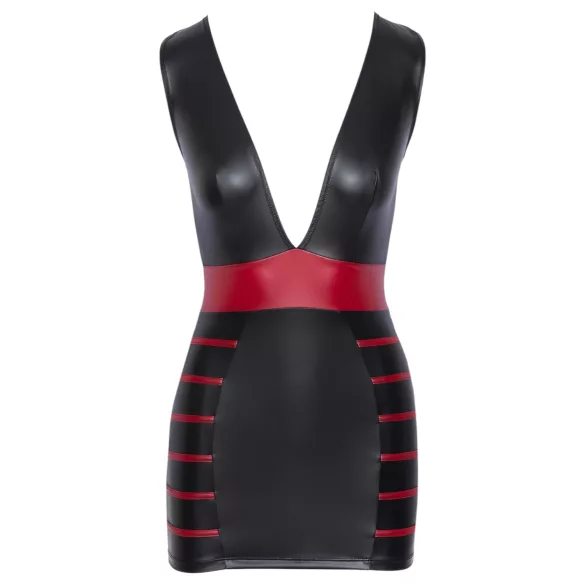 Cottelli Party - Gestreiftes, figurbetontes Kleid (schwarz-rot) - XL