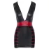 Cottelli Party - Gestreiftes, figurbetontes Kleid (schwarz-rot) - XL