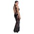 Noir - Transparenz, florales, langes Kleid (schwarz) - M