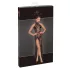 Noir - Transparente Blütenpracht, langes Kleid (schwarz) - L