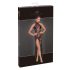 Noir - Transparenz, florales, langes Kleid (schwarz) - XL