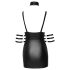 Cottelli Bondage - glänzendes Minikleid mit Halsband (schwarz)
