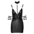 Cottelli Bondage - glänzendes Minikleid mit Halsband (schwarz) - XL