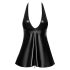 Noir - Minikleid mit Schlangenhautmuster (schwarz) - M