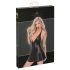Noir - Minikleid mit Schlangenhautmuster (schwarz) - L