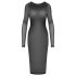Cottelli Party - Transparenz-Kleid mit Reißverschluss (Schwarz)
