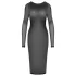 Cottelli Party - Transparenz-Kleid mit Reißverschluss (schwarz) - M