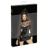 Noir - Transparentes Glanzkleid mit Oberteil (Schwarz) - M