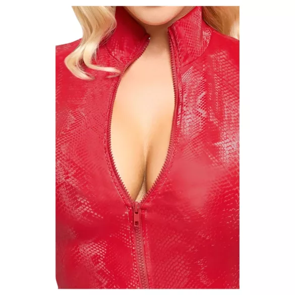 Cottelli - Schlangenhaut-Minikleid (rot)