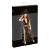Noir - Vollständig transparenter Maxikleid mit Blumenmuster (Schwarz)