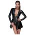 Noir - Langärmeliges, vorn offenes Minikleid (Schwarz)