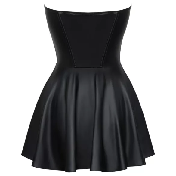 Cottelli - Glänzendes Minikleid mit Faltenrock (schwarz)