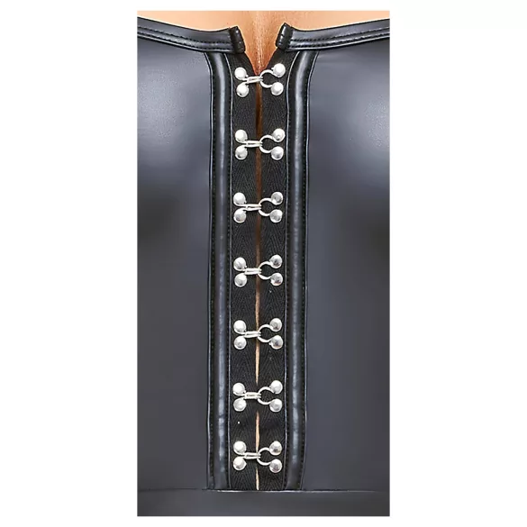 Cottelli - Glänzendes Minikleid mit Faltenrock (schwarz) - L