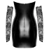 Noir - Glänzendes Kleid mit Spitzeneinsatz (schwarz)