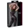 Cottelli - kurzärmeliger glänzender Overall (schwarz) - S