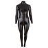 Cottelli Plus Size - Glänzender Langarm-Party-Overall (Schwarz) - 4XL