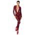 Noir Kink Royal - transparente Catsuit (Rot) - M
