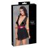Cottelli Bondage - Spitzenbabydoll mit Halsband (schwarz) - M