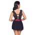 Cottelli Bondage - Spitzenbabydoll mit Halsband (schwarz) - M