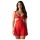 Obsessive Cupide Desir - Rotes durchsichtiges Spitzen-Negligé-Set - L/XL