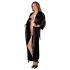 Cottelli - Satin Bademantel (schwarz) - L/XL