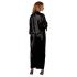 Cottelli - Satin Bademantel (schwarz) - L/XL