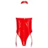 Black Level - Offener Halsketten-Body (Rot)
