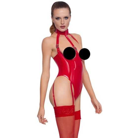 Black Level - Offenes Halsband-Body (Rot)