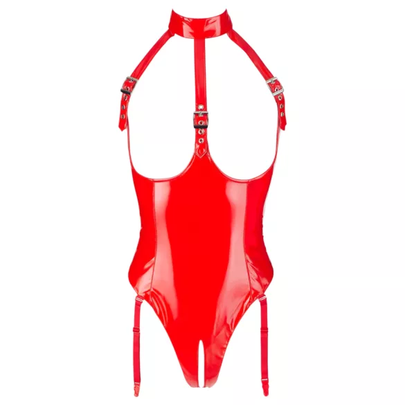 Black Level - Offener Halsketten-Body (Rot) - M