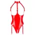 Black Level - Offener Halsketten-Body (Rot) - M