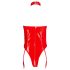 Black Level - Offener Halsketten-Body (Rot) - L