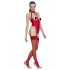 Black Level - Offener Halsketten-Body (Rot) - L