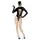 Black Velvet - Langarm Batwoman Body (schwarz) - M