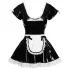 Black Level - Lack-Stubenmädchenkleid (schwarz)